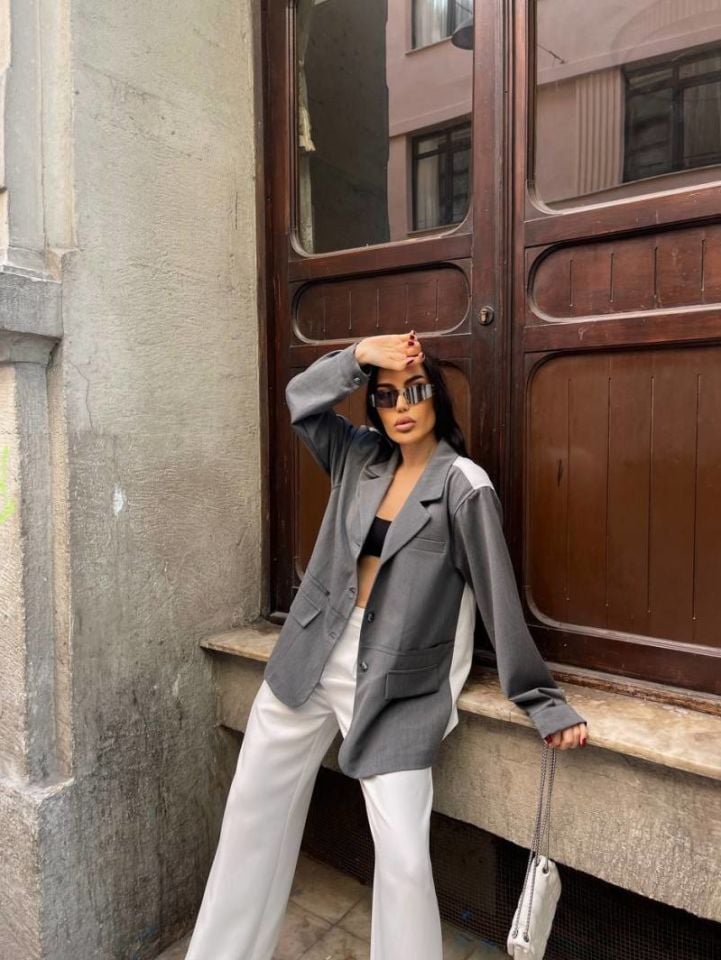 Cool Two-Tone Blazer Jacket